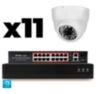 Комплект видеонаблюдения IP 5Мп KIT-A511IP-PL 11 камер, программный датчик движения, удаленный доступ, ночное видение, умный коммутатор