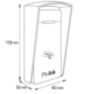 Козырёк для считывателя PS-M010EM-WP коричневый, уличный, PETG пластик, защита от дождя и пыли