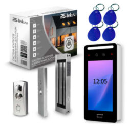 Комплект СКУД  KIT-DT03EMT-180 на 1 дверь, терминал распознавания лиц, RFID EM-Marine, электромагнитный замок 180 кг