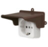 Козырек для розетки 1 местный коричневый