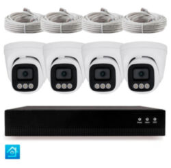 Комплект IP-видеонаблюдения  KIT-A404IP-POE 4 Мп, 4 купольные IP-камеры, NVR, 4 PoE порта