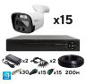 Комплект видеонаблюдения AHD 8Мп KIT-C815HDC 15 уличных камер с LED-подсветкой, без микрофона