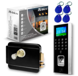 Система СКУД  KIT-9700F-B сканер отпечатков, до 2000 ключей, EM-marine, в помещение, черный накладной замок
