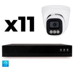Комплект IP-видеонаблюдения  KIT-A411IP-POE 4 Мп, 11 купольных IP-камер, NVR, 16 PoE портов
