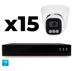 Комплект IP-видеонаблюдения  KIT-A415IP-POE 4 Мп, 15 купольных IP-камер, NVR, 16 PoE портов