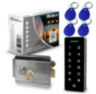 Комплект СКУД KIT-T1202EM-WP-W-SL aisi304 замок тип НЗ, сенсорная панель, RFID 125кГц, WIFI модуль, приложение