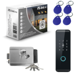 Система СКУД Ps-Link KIT-H102-CH / сканер отпечатков / эл. механический замок / RFID, WIFI