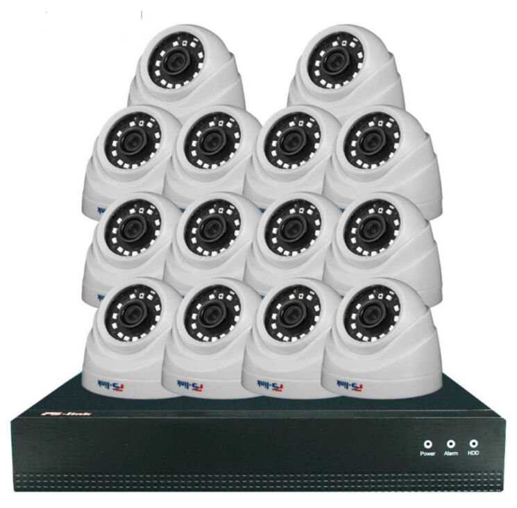 Комплект видеонаблюдения IP 2Мп KIT-A214IP-POE 14 камер с ночной съемкой для помещения, с датчиком движения, питание PoE