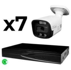 Комплект видеонаблюдения IP 8Мп  KIT-C807IP-ST 7 камер для улицы, умная аналитика, детекция человека, детекция автомобиля, область вторжения