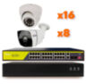 Комплект видеонаблюдения IP Ps-Link KIT-B2168IP-POE / 2Мп / 24 камеры / питание POE