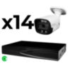 Комплект видеонаблюдения IP 8Мп KIT-C814IP-ST 14 камер для улицы, умная аналитика, детекция человека, детекция автомобиля, область вторжения