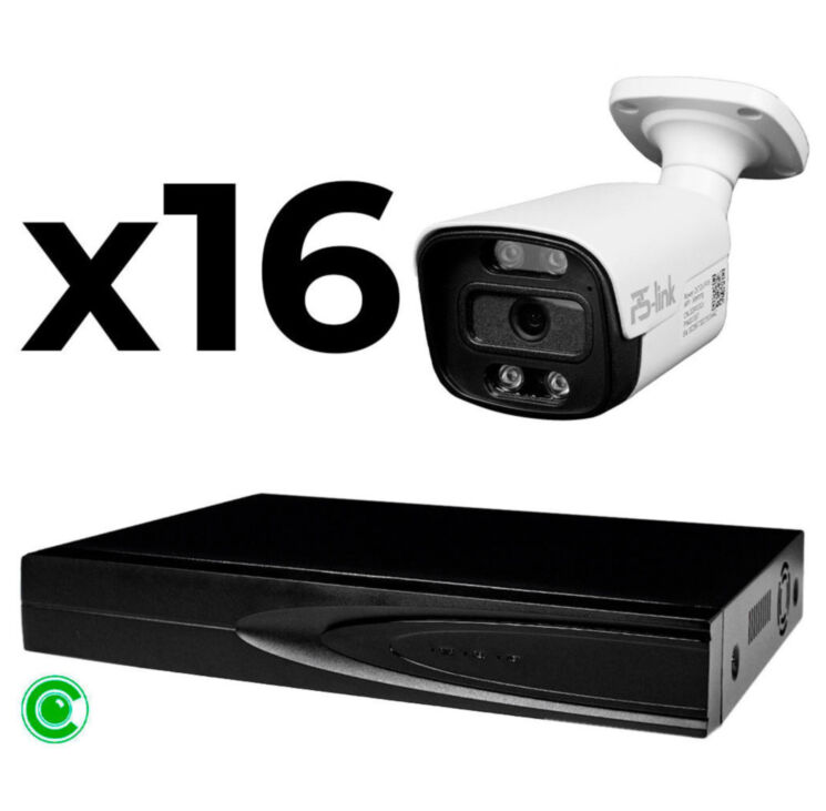 Комплект видеонаблюдения IP 8Мп KIT-C816IP-ST 16 камер для улицы, умная аналитика, детекция человека, детекция автомобиля, область вторжения