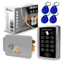 Система СКУД  KIT-ACM323-G кнопочная панель, до 2000 ключей, EM-marine, в помещение, серый накладной замок