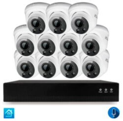 Комплект видеонаблюдения IP 2Мп  KIT-A211IPM-POE 11 камер с микрофоном для помещения, питание PoE, ночная съёмка