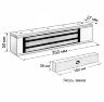 Комплект СКУД Undino KIT-CR301EM-280 эл. магнитный замок 280кг, RFID, емкость 10000