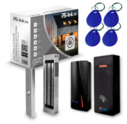 Система СКУД  KIT-M010EM-WP-P-180 на 1 дверь, электромагнитный замок 180 кг, 2 всепогодных считывателя RFID 125 кГц EM-Marine