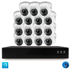 Комплект видеонаблюдения IP 2Мп  KIT-A215IPM-POE 15 камер с микрофоном для помещения, питание PoE, ночная съёмка