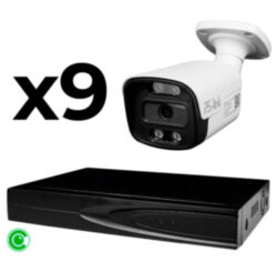Комплект видеонаблюдения IP 5Мп  KIT-C509IP-ST 9 камер для улицы, аналитика, детекция человека, детекция автомобиля, область вторжения