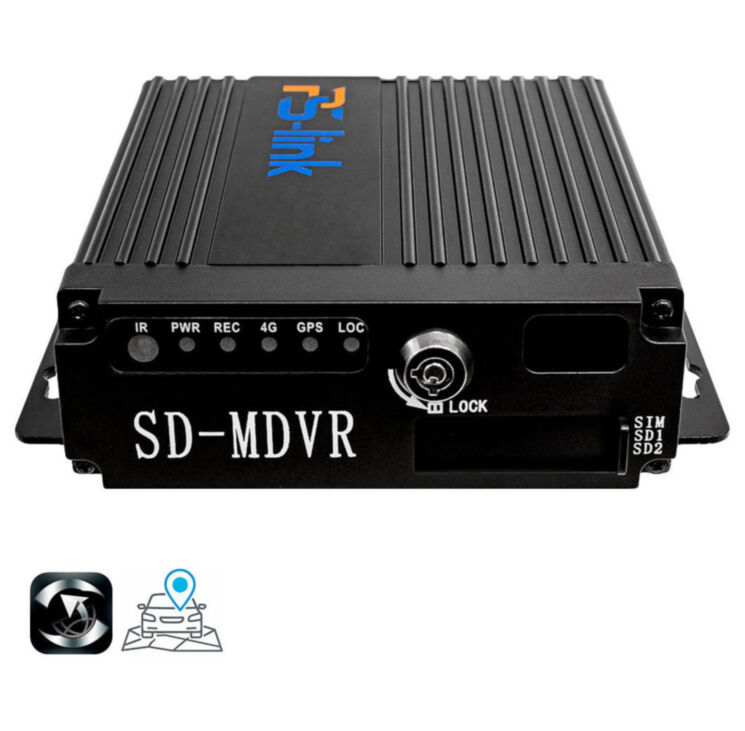 Автомобильный видеорегистратор 4 канала SD 4G GPS PS-C104-S2 запись на карту SD