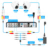 Комплект видеонаблюдения AHD 5Мп KIT-A9506HD 6 камер для помещения, регистратор с монитором