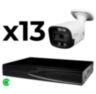 Комплект видеонаблюдения IP 5Мп KIT-C513IP-ST 13 камер для улицы, аналитика, детекция человека, детекция автомобиля, область вторжения