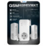 Комплект GSM - Розетка Simpal T4002V2 (1 ведущая + 2 ведомых) работа по расписанию, датчик температуры, управление по SMS