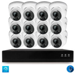 Комплект видеонаблюдения IP 5Мп  KIT-A512IPM-POE 12 камер с микрофоном для помещения, питание PoE, ночная съёмка