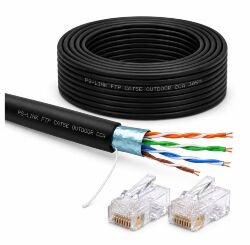 Кабель витая пара FTP4 cat.5E CCA 80 метров FTP-CCA80-OUT уличный
