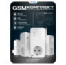 Комплект GSM - Розетка Simpal T4003V2 (1 ведущая + 3 ведомых) работа по расписанию, датчик температуры, управление по SMS
