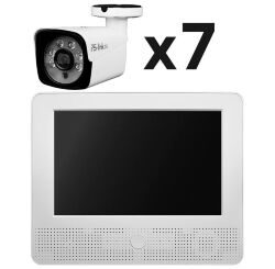 Комплект видеонаблюдения AHD 2Мп  KIT-C9207HD 7 камер для улицы, регистратор с монитором