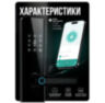 Умный дверной замок PS-Z13-TY Wi-Fi Tuya электронный биометрический с отпечатком пальца сенсорный черный