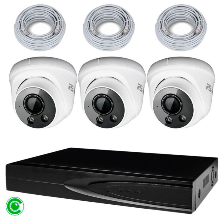 Комплект видеонаблюдения IP 8Мп KIT-A803IP-ST 3 камеры для помещения, аналитика, детекция человека, область вторжения