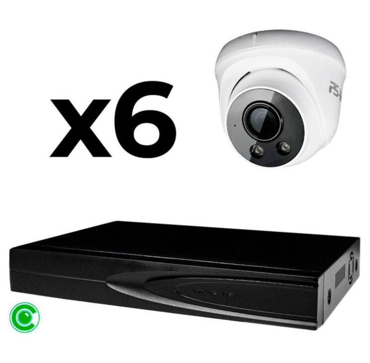Комплект видеонаблюдения IP 8Мп KIT-A806IP-ST 6 камер для помещения, аналитика, детекция человека, область вторжения