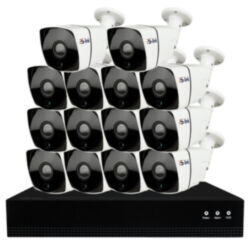 Комплект видеонаблюдения IP 5Мп  KIT-С514IP-POE 14 камер с ночной съемкой для улицы, с датчиком движения, питание PoE
