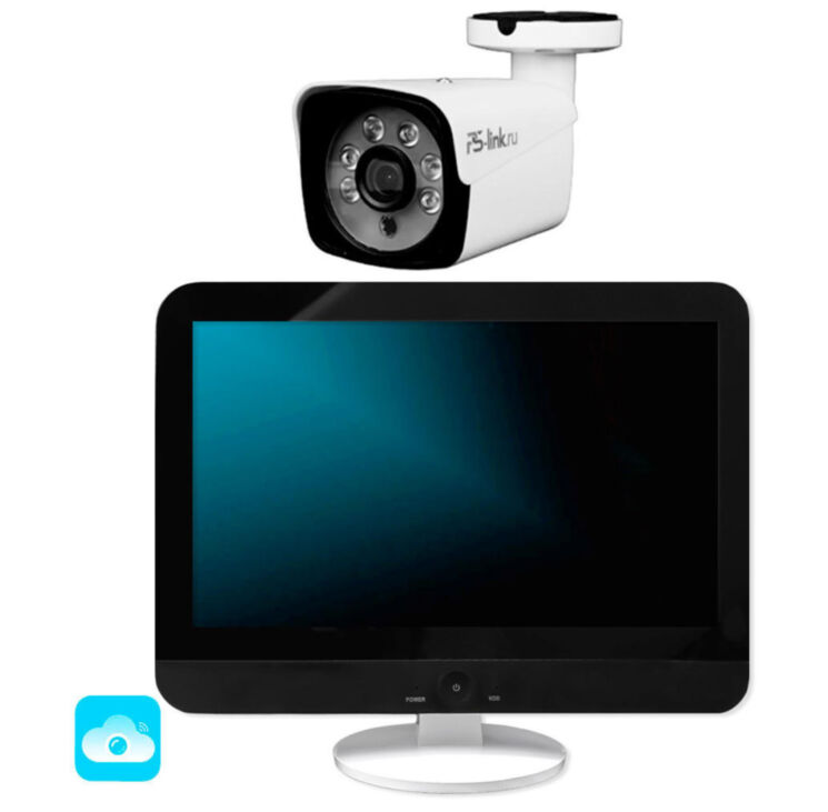 Комплект видеонаблюдения WIFI 5Мп KIT-W501CM беспроводной, 1 камера для улицы, ночное видение, удаленный доступ