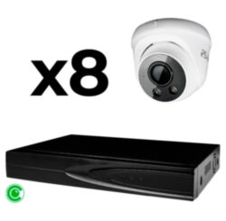 Комплект видеонаблюдения IP 8Мп  KIT-A808IP-ST 8 камер для помещения, аналитика, детекция человека, область вторжения