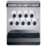 Комплект видеонаблюдения IP 8Мп KIT-A809IP-ST 9 камер для помещения, аналитика, детекция человека, область вторжения