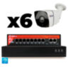 Комплект видеонаблюдения IP 2Мп KIT-C206IP-PL 6 камер для улицы, программный датчик движения, удаленный доступ, ночное видение