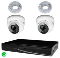 Комплект видеонаблюдения IP 5Мп  KIT-A502IP-ST 2 камеры для помещения, аналитика, детекция человека, область вторжения
