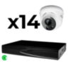 Комплект видеонаблюдения IP 8Мп KIT-A814IP-ST 14 камер для помещения, аналитика, детекция человека, область вторжения