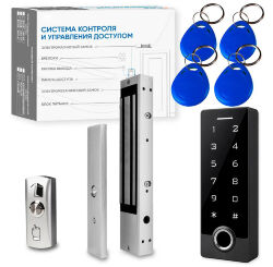 Комплект СКУД KIT-TF3EM-WP-W-280 эл. магнитный замок 280кг, RFID, WIFI, отпечаток