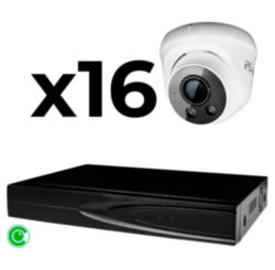 Комплект видеонаблюдения IP 8Мп  KIT-A816IP-ST 16 камер для помещения, аналитика, детекция человека, область вторжения