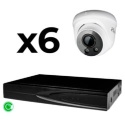 Комплект видеонаблюдения IP 5Мп  KIT-A506IP-ST 6 камер для помещения, аналитика, детекция человека, область вторжения