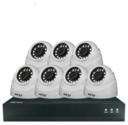 Комплект видеонаблюдения IP 2Мп  KIT-A207IP-POE 7 камер с ночной съемкой для помещения, с датчиком движения, питание PoE