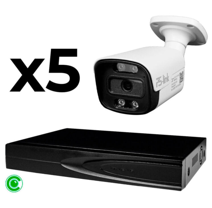 Комплект видеонаблюдения IP 8Мп KIT-C805IP-ST 5 камер для улицы, умная аналитика, детекция человека, детекция автомобиля, область вторжения