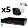 Комплект видеонаблюдения IP 8Мп KIT-C805IP-ST 5 камер для улицы, умная аналитика, детекция человека, детекция автомобиля, область вторжения