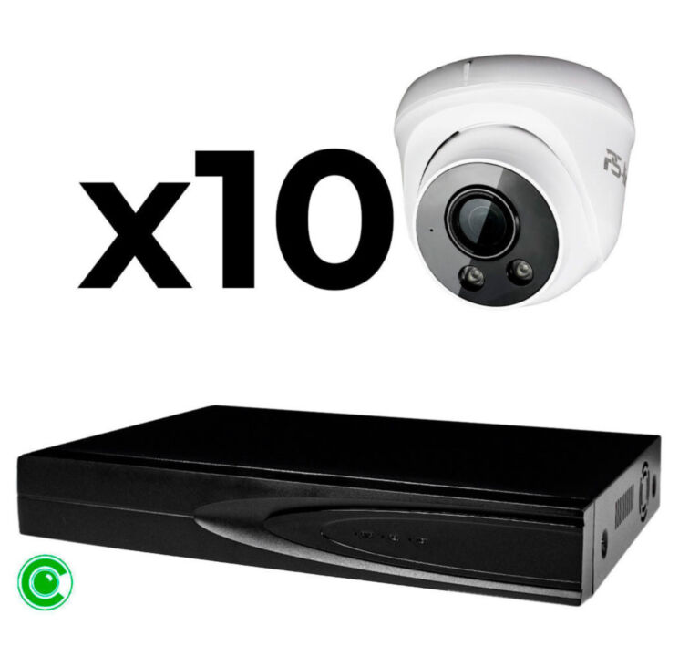 Комплект видеонаблюдения IP 5Мп KIT-A510IP-ST 10 камер для помещения, аналитика, детекция человека, область вторжения