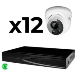 Комплект видеонаблюдения IP 5Мп  KIT-A512IP-ST 12 камер для помещения, аналитика, детекция человека, область вторжения
