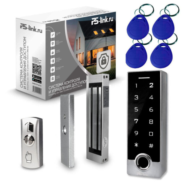 Система СКУД KIT-TF2EM-WP-W-180 замок 180 кг, EM-Marine, отпечаток пальца, Wi-Fi