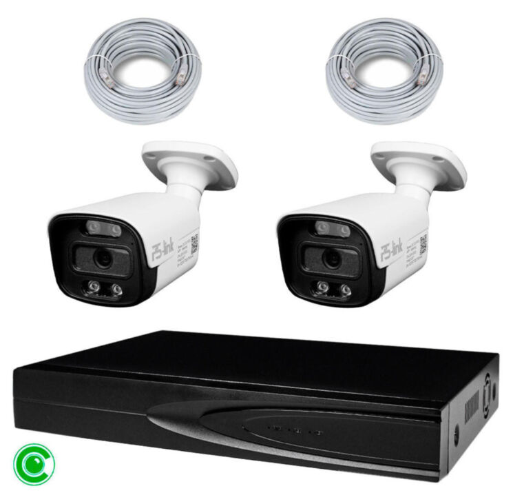 Комплект видеонаблюдения IP 5Мп KIT-C502IP-ST 2 камеры для улицы, аналитика, детекция человека, детекция автомобиля, область вторжения